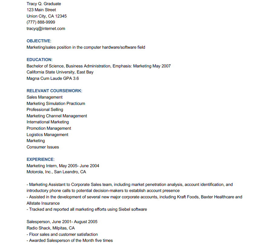 career center resume template uga