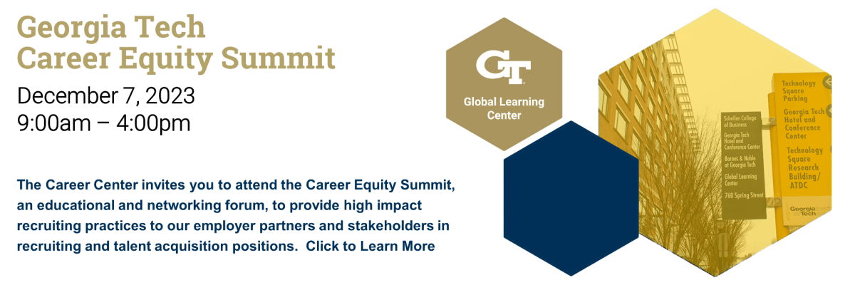 Georgia Tech Career Equity Summit slide